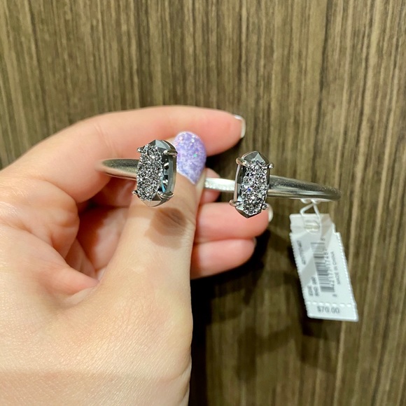 [SOLD] Kendra Scott Edie Bracelet Platinum Drusy - Picture 1 of 5